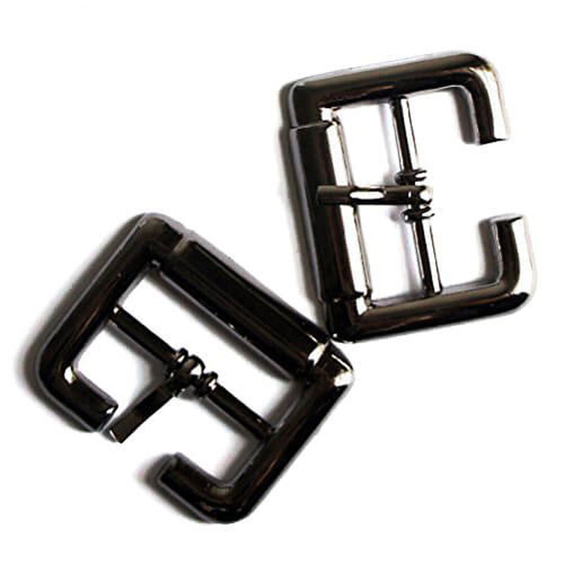 Five pairs of 23mm metal shoe buckles in assorted colours.