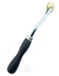 High grade steel needle-pointed tracing wheel on a white background.