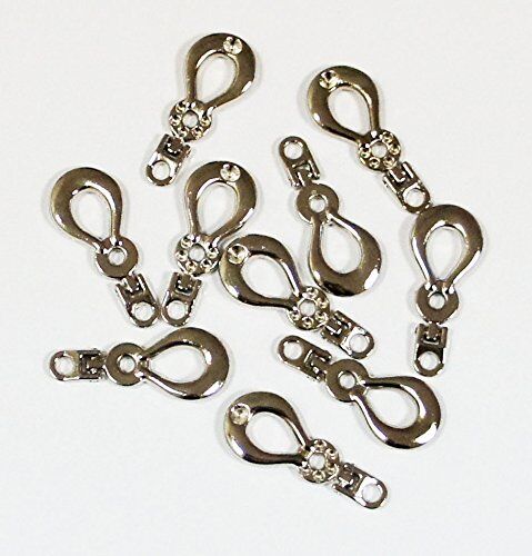 SILVER Zip Pulls, Tags, Fasteners with Eyelet - Pack of 10