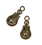 SILVER Zip Pulls, Tags, Fasteners with Eyelet - Pack of 10