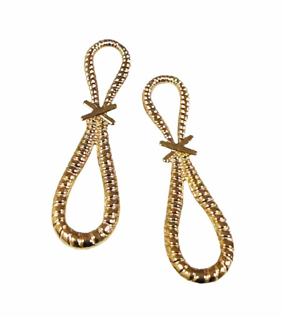 Pack of 10 gold zip pulls with eyelets displayed on a white background.