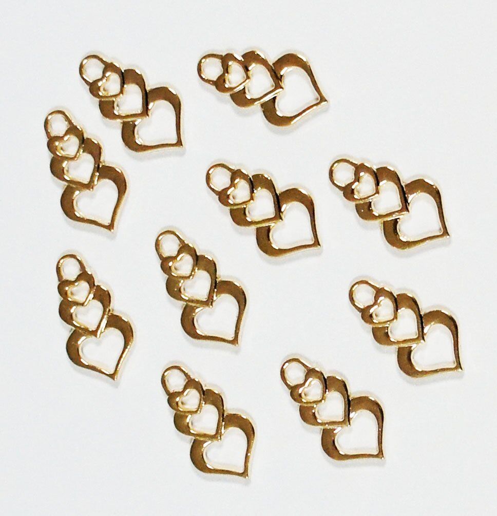 F151 GOLD Zip Pulls, Tags, Fasteners with Eyelet - Pack of 10