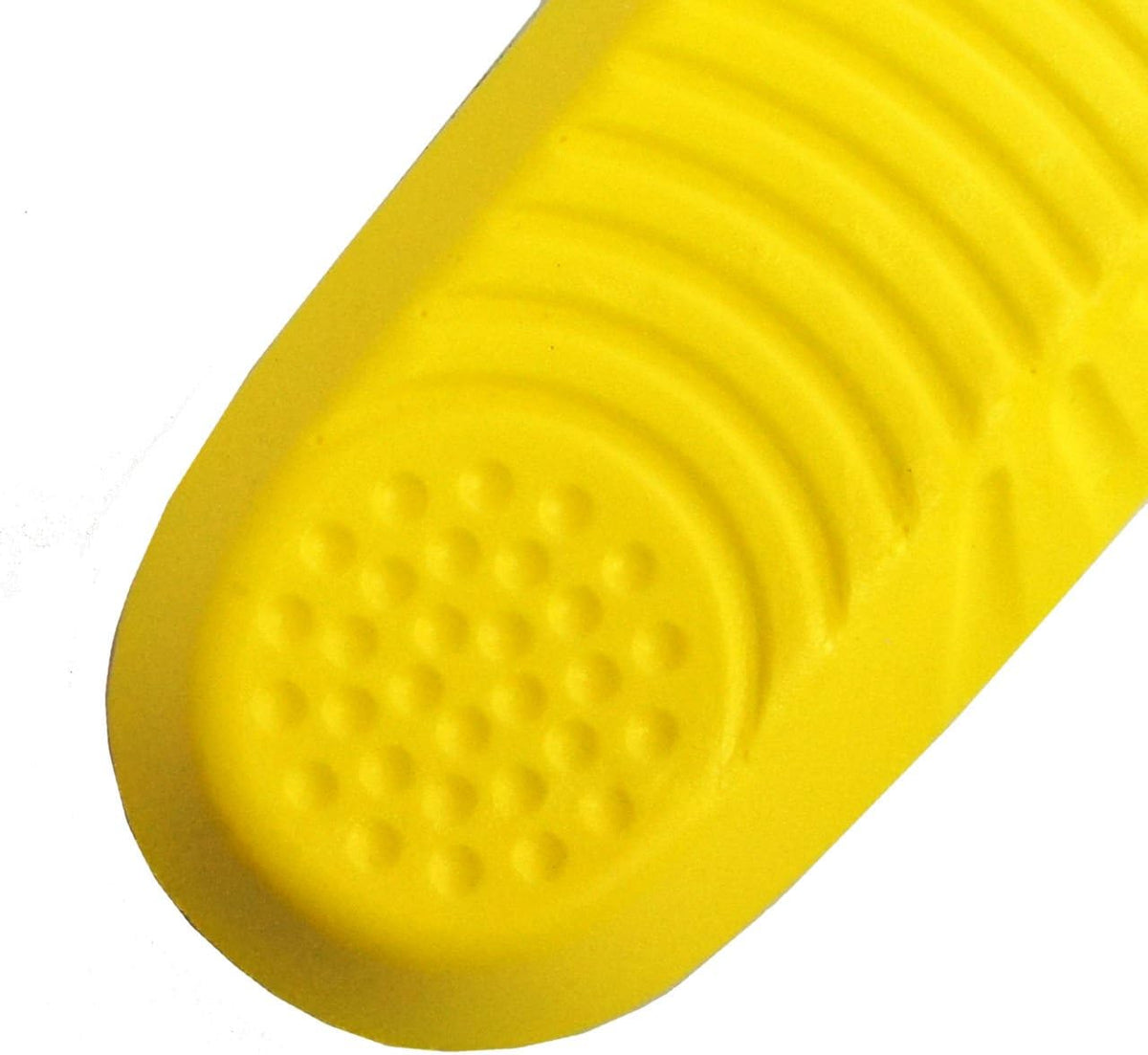 Side view of the arch support design of the insoles.