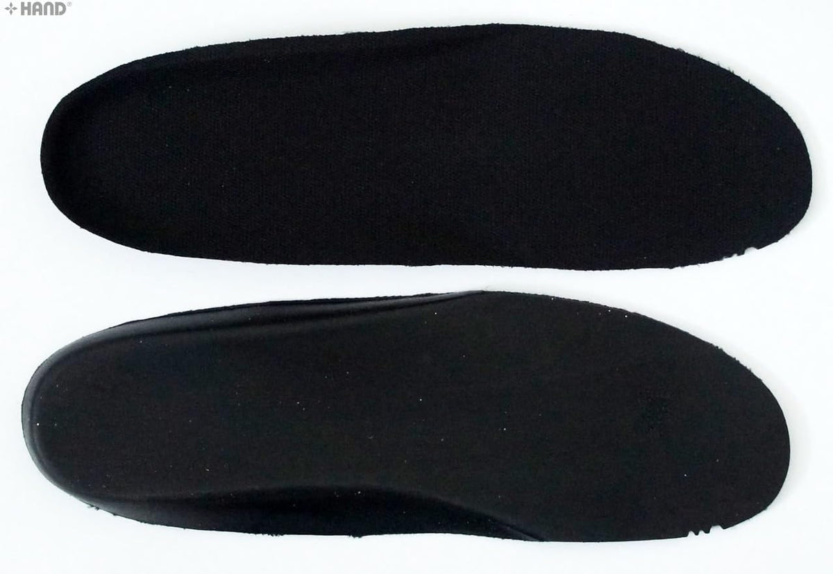 Insoles displayed on a flat surface, highlighting their design.