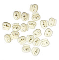 Pack of 20 white bean toggles for cord locking