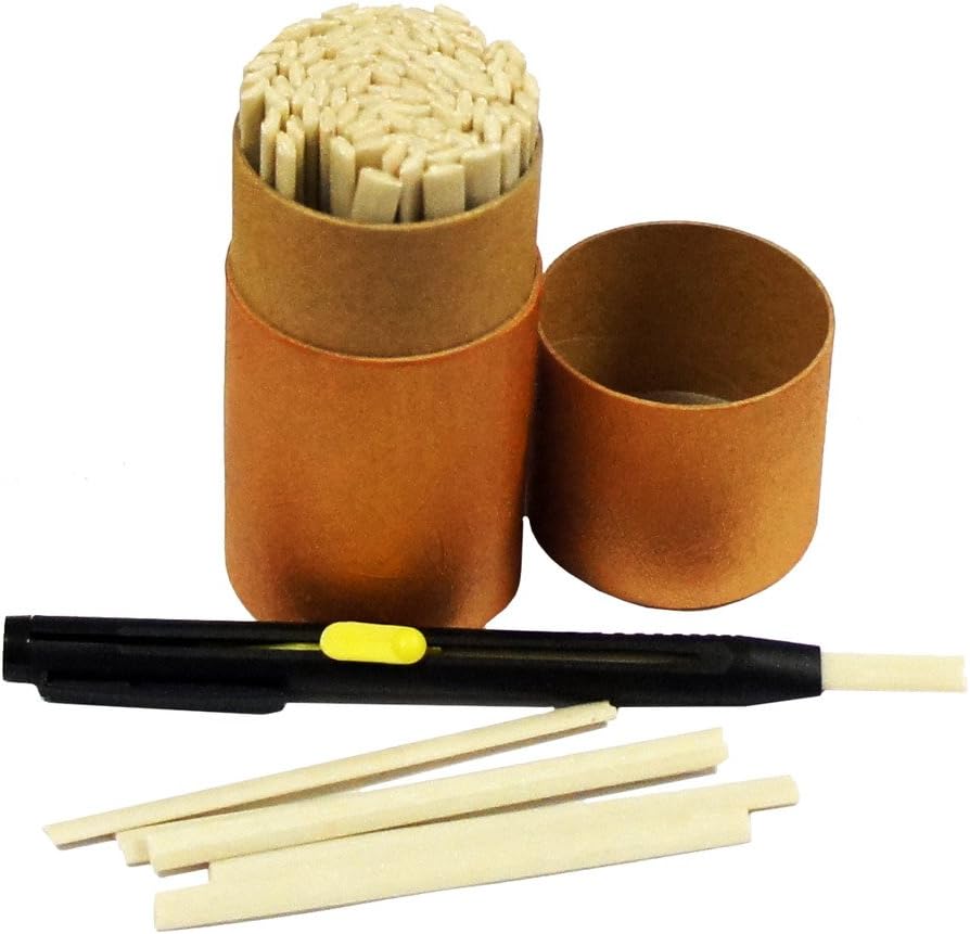 Chalk pen with white chalk leads for fabric marking