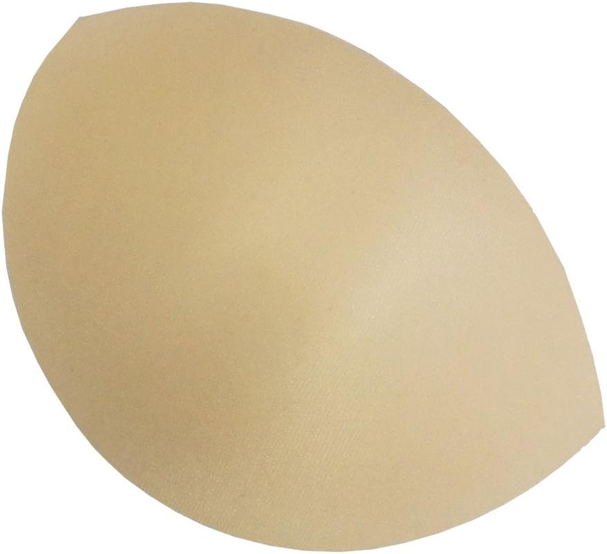 Two pairs of replacement bra pads in nude colour, showing their shape.