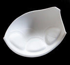 Close-up view of the texture of the XL white bra pads.