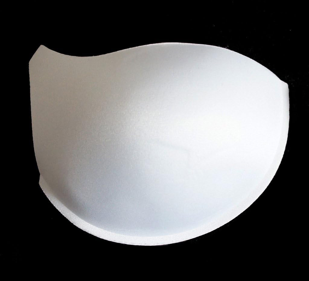 XL white bra pads arranged neatly for bra making.