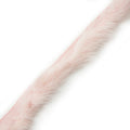 Real mink trim in baby pink, showing decorative edge design.