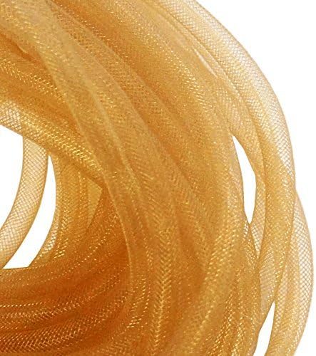 Close-up of 8 mm diameter tubular crin trim for millinery use.