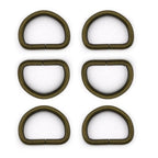 Pack of 10 antique gold D-Rings for crafting and repairs.