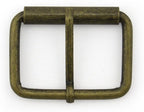 Pack of 5 antique gold metal belt buckles displayed together.