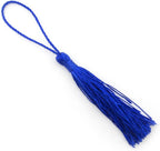 Silky Tassels Blue 12cm Long For Craft Embellishments, Purses, Bags, Keyrings etc. Pack of 10