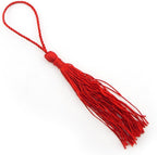 Silky Tassels Red 12cm Long For Craft Embellishments, Purses, Bags, Keyrings etc. Pack of 10