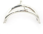 Side view of the round purse frame PF25 showcasing its design.