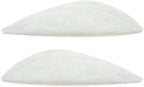 Close-up view of the 7.5cm width white shoulder pads.