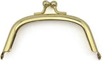 Side view of the small gold purse frame for crafting