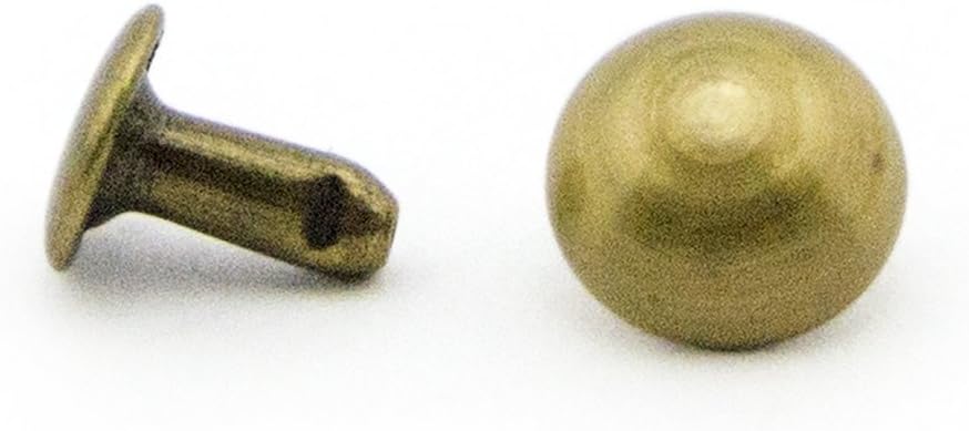 Antique gold press stud rivet with backing piece