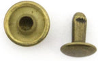Display of antique gold press studs in packaging