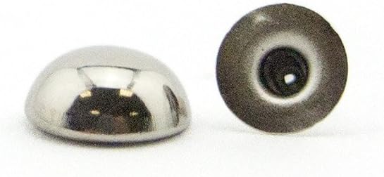 Usage example of antique gold dome press studs on fabric