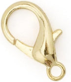 Close-up of lobster clasps, size 13x8 mm, suitable for various accessories.
