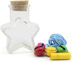 DIY Accessories Blue String Colourful Jingle Bells in Star Shaped Glass Bottle