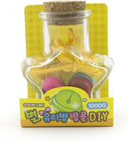 DIY Accessories Yellow String Colourful Jingle Bells in Star Shaped Glass Bottle
