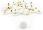 Close-up of a 12.5mm white plastic press stud