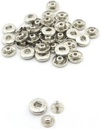 Components of a press stud: button top and base
