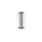 Variety of silver screw in studs arranged on a surface