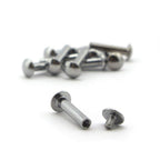 Pack of 25 stylish silver screw in studs displayed