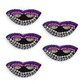 Funky lips sequin and bead trim in various colours.