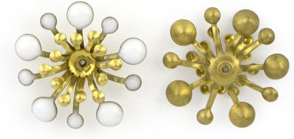 Pack of 10 white flower embellishments for sewing projects.