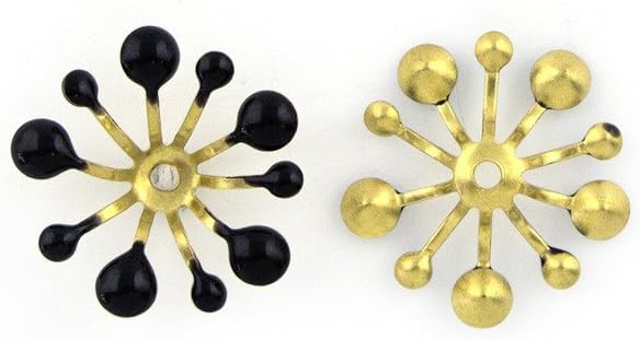 Close-up of black flower layer detail trim showing intricate design.
