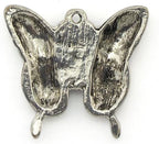 Close-up of a silver colour butterfly pendant, 24mm x 25mm