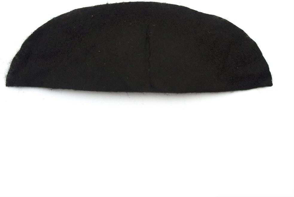 Close-up view of the black narrow shoulder pads showing texture.