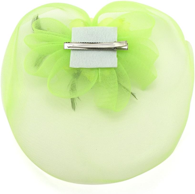 Ladies' Fashionable Feather Flower Bead Detailed and Mesh Ascot/Derby Day Fascinator Hat Headdress - Pale Green