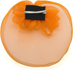 Ladies' Fashionable Feather Flower Bead Detailed and Mesh Ascot/Derby Day Fascinator Hat Headdress - Orange
