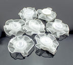 Organza Flower Sew On Trims, Embellishments 30 mm Pack of 10 White