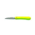 Two pocket-sized folding knives with colourful handles and 7cm blades