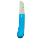 Folding knife displayed with fruit and cheese for picnic use
