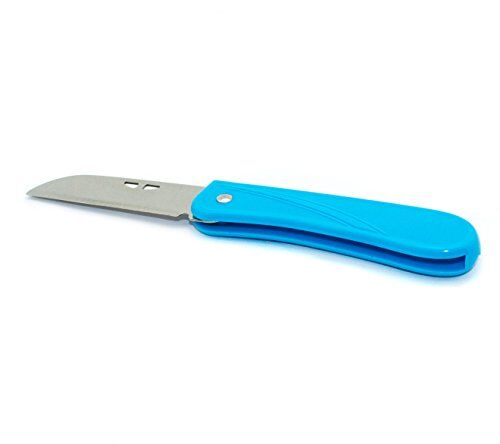 Close-up of the 7cm blade on a folding picnic knife