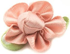 Pack of 20 pastel pink ribbon bows for clothing embellishment.