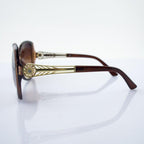 H1034 4038 Brown Large Frame Ladies Fashion Sunglasses - Width at Temples 142 mm - 100% UV400 protection