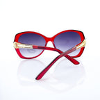 H1035 4038 Red Large Frame Ladies Fashion Sunglasses - Width at Temples 142 mm - 100% UV400 protection