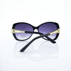H1036 4038 Black/Violet Large Frame Ladies Fashion Sunglasses - Width at Temples 142 mm - 100% UV400 protection