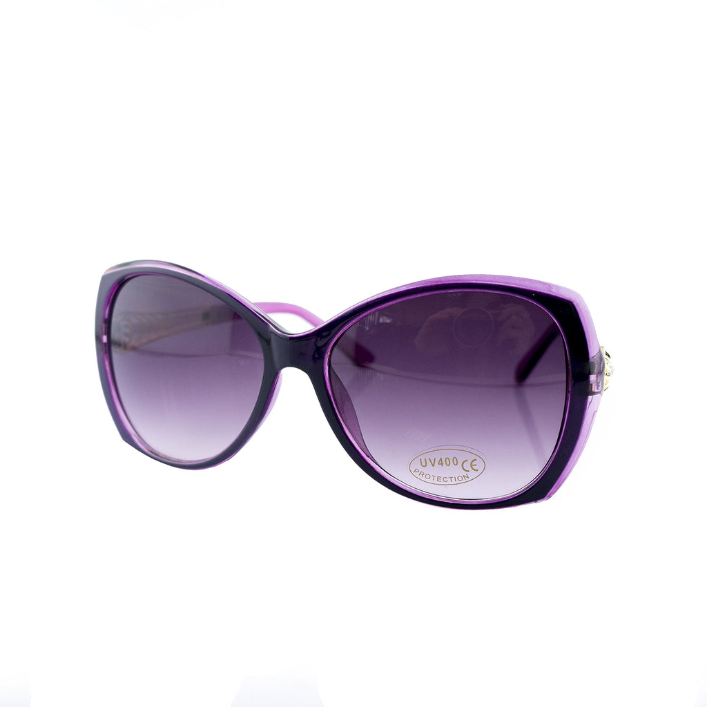 H1038 4038 Violet Large Frame Ladies Fashion Sunglasses - Width at Temples 142 mm - 100% UV400 protection