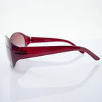 H1042 A-5 Stylish Clear Red Frame Ladies Fashion Sunglasses - Width at Temples 140 mm - 100% UV400 protection