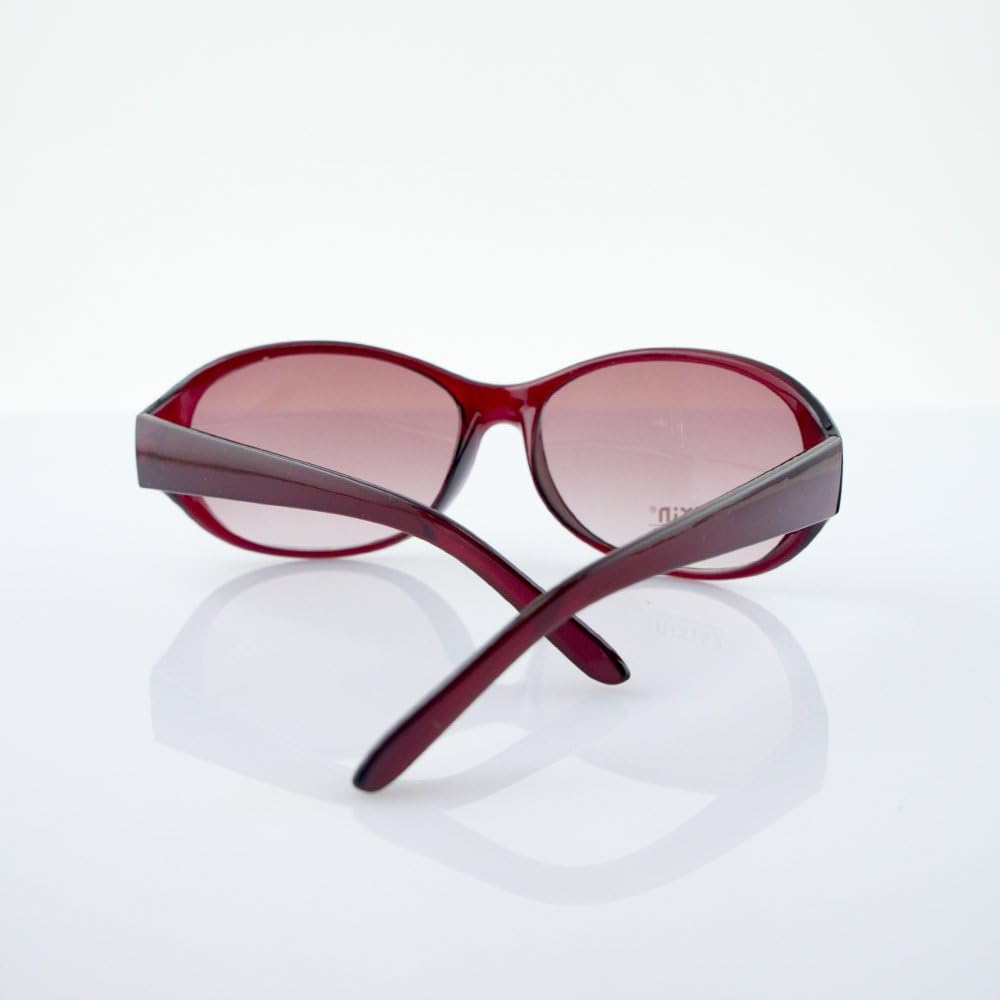 H1042 A-5 Stylish Clear Red Frame Ladies Fashion Sunglasses - Width at Temples 140 mm - 100% UV400 protection